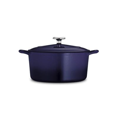 Tramontina Enameled Cast Iron Dutch Oven | 5.5 Quart Capacity Non-stick Dutch Oven Pot With Lid | Blue.