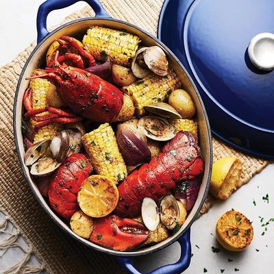 Tramontina Enameled Cast Iron Dutch Oven | 7 Quart Capacity Non-stick Dutch Oven Pot With Lid | Blue.