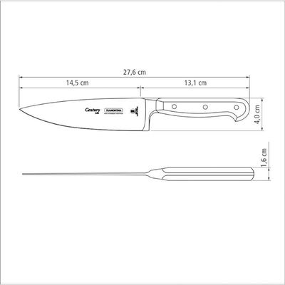 Tramontina Best Knife for Chef 6 inches Stainless Steel DIN 1.4110 longlasting blade with Thermal Treatment Handle