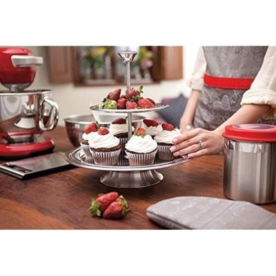 Tramontina Ciclo 2-Tier Stainless Steel Dessert Stand