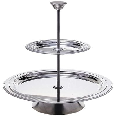 Tramontina Ciclo 2-Tier Stainless Steel Dessert Stand