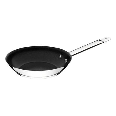 Tramontina Professional 30cm 2.9L Stainless Steel Shallow Frying Pan with Tri-ply Bottom and Interior PFOA Free Nonstick Coating