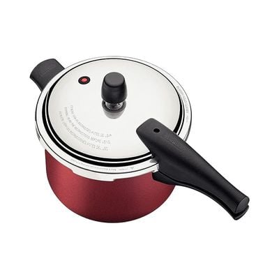 Tramontina Vancouver Pressure Cooker Red 20 cm 4.50 Litre capacity | 4 Safety Valves and Locking system