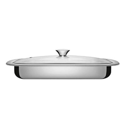 Tramontina 4 Pcs Stainless Steel Serving Pan With Glass Lid