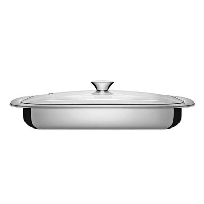 Tramontina 4 Pcs Stainless Steel Serving Pan With Glass Lid