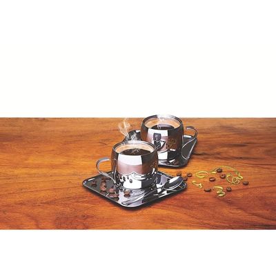 Tramontina 6-Pieces Shiny Stainless Steel Tea and Coffee Set