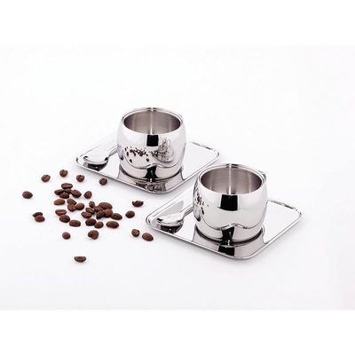 Tramontina 6-Pieces Shiny Stainless Steel Tea and Coffee Set