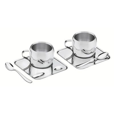 Tramontina 6-Pieces Shiny Stainless Steel Tea and Coffee Set