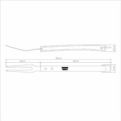 Tramontina Churrasco 3-Pieces Stainless Steel Barbecue Utensil Set with Wood Handles