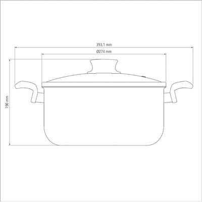 Tramontina Nonstick Casserole Pot 26cm - Paris Line | High capacity Starflon coated aluminium casserole dish 6.30 Litres.