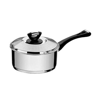 Tramontina Solar Bakelite 24cm 4.7L Stainless Steel Saucepan with Tri-ply Bottom