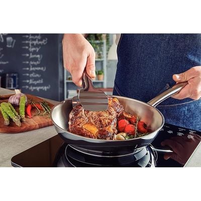 Tramontina Frying Pan Una 24cm 2.10 Lts Stainles Steel Triply Ply Bottom Induction Ready