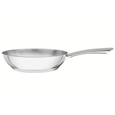 Tramontina Frying Pan Una 24cm 2.10 Lts Stainles Steel Triply Ply Bottom Induction Ready