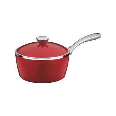 Tramontina Lyon 20cm 2.8L Red Forged Aluminum Saucepan with Interior Starflon High Performance PFOA Free Nonstick Coating