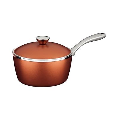 Tramontina Lyon 20cm 2.8L Golden Forged Aluminum Saucepan with Interior Starflon High Performance PFOA Free Nonstick Coating