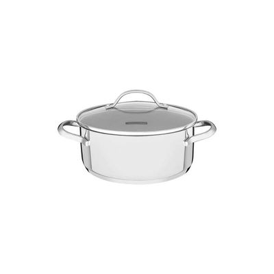 Tramontina Una 16cm 1.4L Stainless Steel Shallow Casserole with Tri-ply Bottom