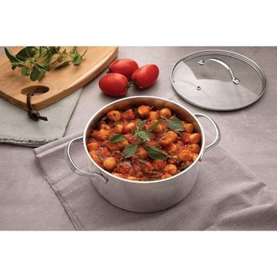 Tramontina Una 16cm 1.4L Stainless Steel Shallow Casserole with Tri-ply Bottom