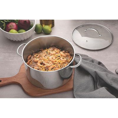 Tramontina Una 16cm 1.8L Stainless Steel Deep Casserole with Tri-ply Bottom