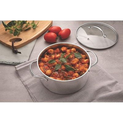 Tramontina Una 16cm 1.8L Stainless Steel Deep Casserole with Tri-ply Bottom