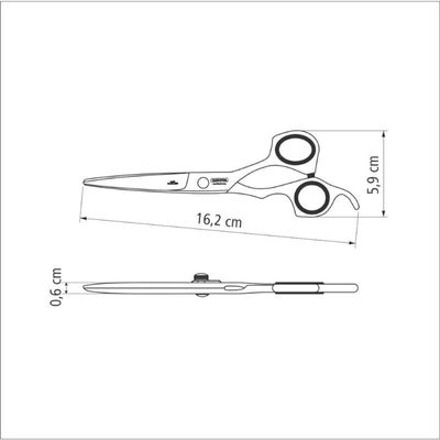 Tramontina Professional 5.5 Inches Stainless Steel Hair Shears with Razor Edge and Fixed Finger Support
