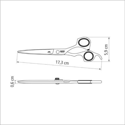 Tramontina Professional 6 Inches Stainless Steel Hair Shears with Laser-cut Edge and Fixed Finger Support