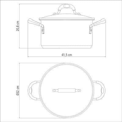 Tramontina Nonstick Casserole Pot 30cm | High capacity Starflon, Pots &amp; Pans Set, coated aluminium casserole dish, kitchen cookware sets nonstick