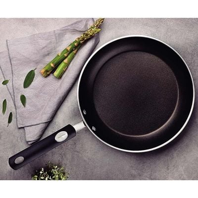 Tramontina Monaco Induction 28cm Black Aluminum Frying Pan with Interior and Exterior Starflon Premium PFOA Free Nonstick Coating