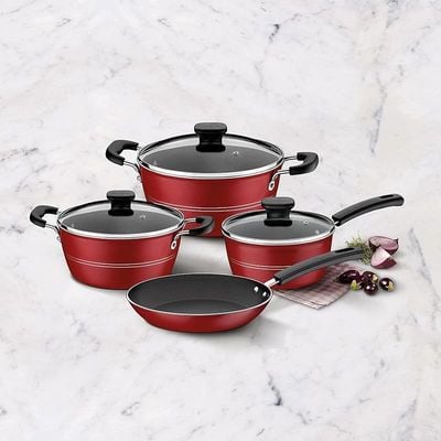 Tramontina 7 Piece Cookware Set Sicilia|Pots and Pans Set|Non-Stick Coating 5X more resistant