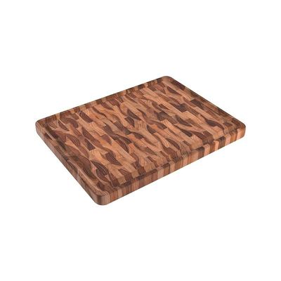 Tramontina 45x35cm Rectangular Barbecue Serving Board in Inverted Teak Wood with Mineral Oil Finish