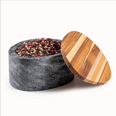 Tramontina Concreta Multiuse Stone Bowl with Wooden Lid