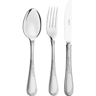 Tramontina Renascenca 101 Pieces Stainless Steel Flatware Set with High Gloss and Matte Finish and Wood Case