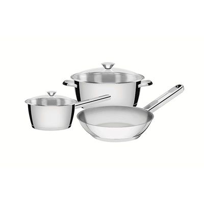 Tramontina Allegra 5 Pieces Stainless Steel Cookware Set with Tri-ply Bottom