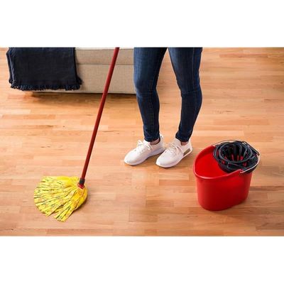 Vileda Supermocio Soft Floor Mop Refill, Easy-click, Microfibre, Ergonomic, Machine washable