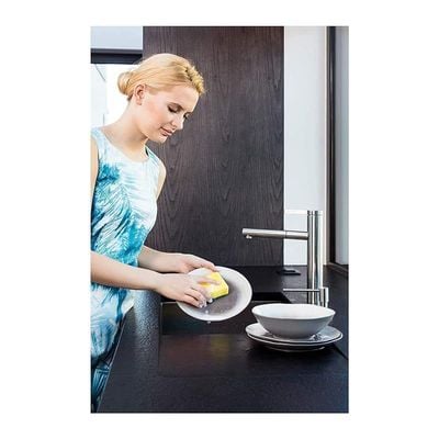 Vileda Tip Top Dish Washing Medium Foam Sponge Scourer Promo 3 Pcs Yellow & Green-3 Pcs Per Pack