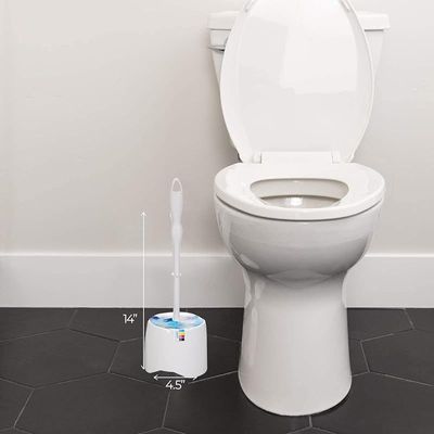 Vileda Eco Cleaning Toilet Brush Set- White/Blue VF342