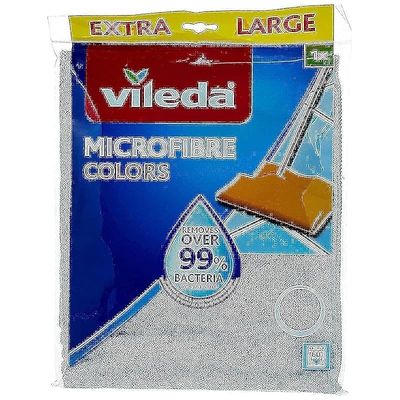 Vileda Microfibre floor cloth, Superior Cleaning ,Maximum Absorbency, Versatile, Blue/Orange, 1 Pc