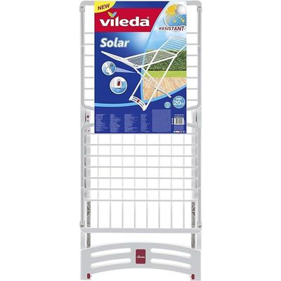 Vileda White (181.5 x 55 x 88 cm) Solar Resin X-Leg Indoor and Outdoor Cloth Dryer 20m, Weatherproof, Lightweight, Stabile, 157218