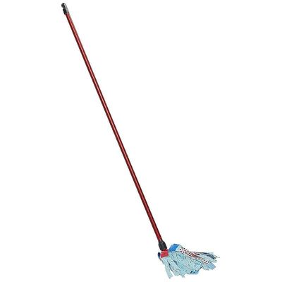 Vileda 3action Supermocio Floor Mop with a Stick, Versatile, Red Spot Eraser, Blue Microfibre, 3d Red Spots, 14 X 7 X 157 Cm