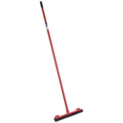 Vileda Floor Wiper Easy Fix 42 CM with a Stick, Cloth Fix Slot, High water Wiping Efficiency, Foam, 42 x 4 x 136 CM - Red