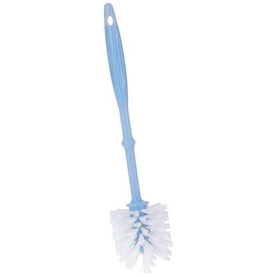 Vileda Crystal Cleaning Toilet Brush Set, Remove Stubborn Stains, Resistant Plastic, White Or Light Blue