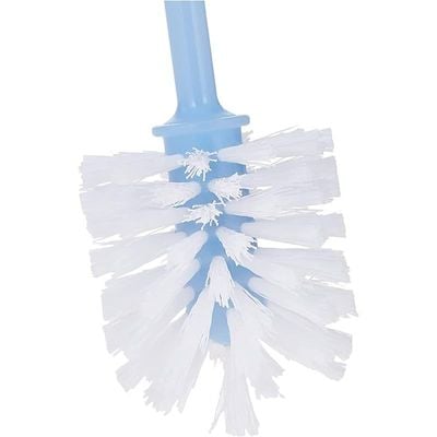 Vileda Crystal Cleaning Toilet Brush Set, Remove Stubborn Stains, Resistant Plastic, White Or Light Blue