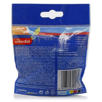 Vileda Glitzi Inox Spiral Scourer 1Pc, Stainless Steel, Anti-Burn Cleaning, Long-Lasting, Ergonomic Design (1 Pc Per Pack)