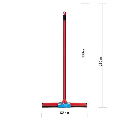 Vileda Floor Wiper Classic 52 CM with a Stick, High water wiping efficiency, Foam, 52 x 5 x 136 CM - Red