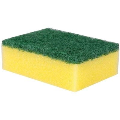 Vileda Tip Top Dish Washing Foam Sponge Scourer - 5 Pcs Promo Pack, Yellow & Green