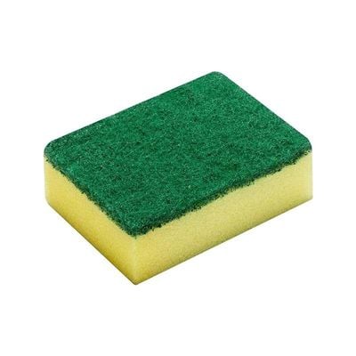 Vileda Glitzi Flexible Scourer Sponge, Antibacterial, Multi-purpose, Yellow &amp; Green, 2+1 Pcs