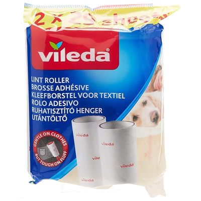 Vileda Lint Roller Refill, Efficient, Gentle On Fabrics, Comfortable (58 Sheets)