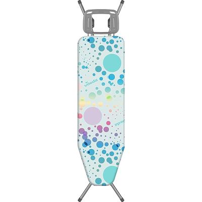 Vileda Ironing Board Star - Smooth and comfortable ironing,Two Layers, Non-Slip Feet- Blue ( 120 x 38 x 90 cm), 163322