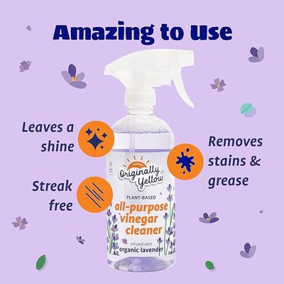 Originally Yellow All-Purpose Vinegar Cleaner Spray-Organic Lavender 0.47L