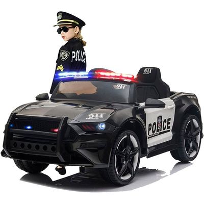 MYTS Ride-On Police Convertible Squad Car 12V - Black