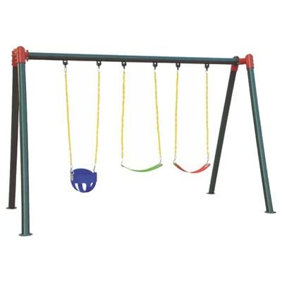 MYTS Deluxe Outdoor Triple Swing Metal Playset
